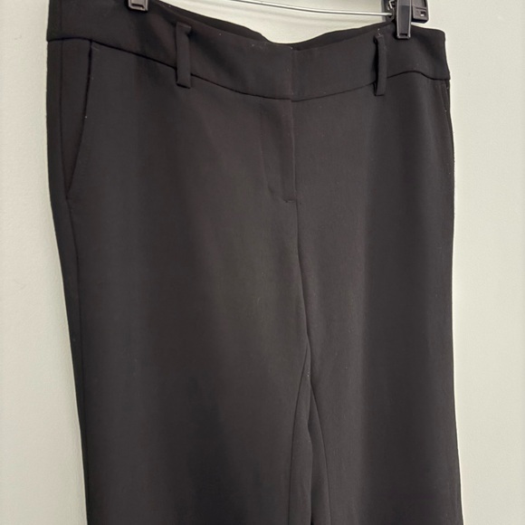 ANN TAYLOR LOFT Marisa Mid-Rise Black Wide Leg Trousers Size 10 - Picture 5 of 11